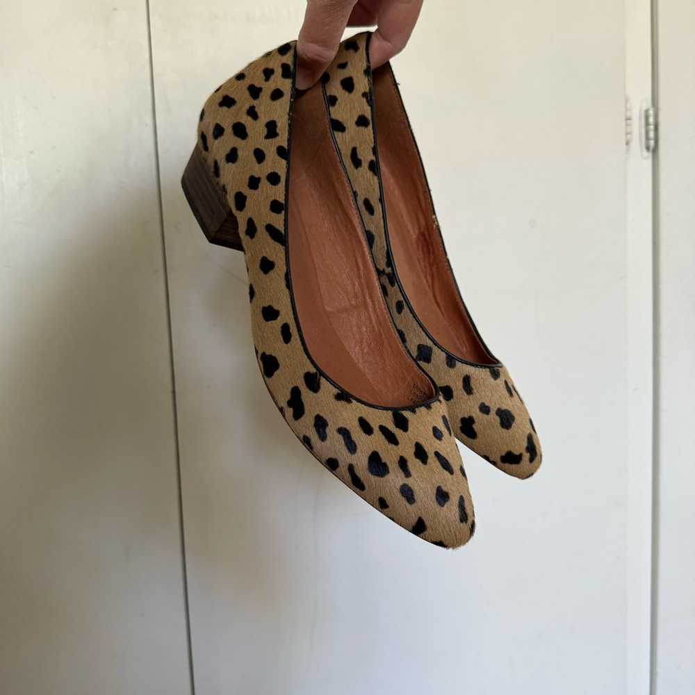 Madewell Women’s Leopard Print Block Heel Shoes